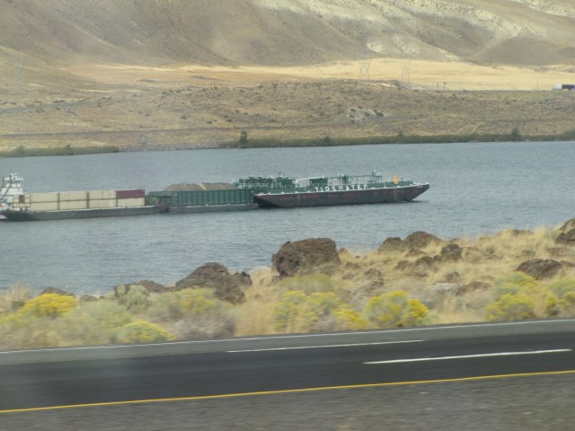 Barge near the Ione turnoff, Highway 74