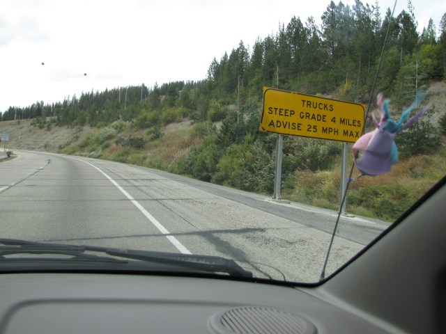 Just around the curve from the Montana State Line.