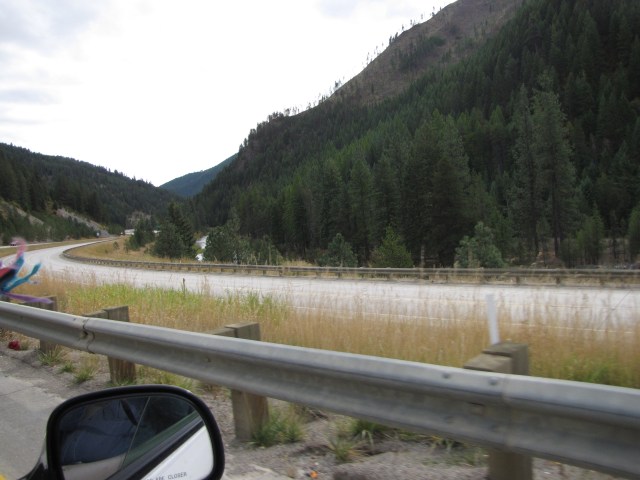 Driving on wrong side of interstate because of construction