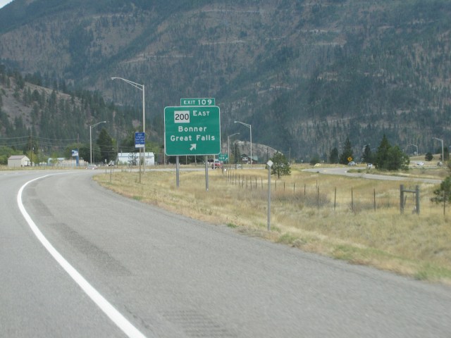 Exit 109 junction to Bonner and Great Falls