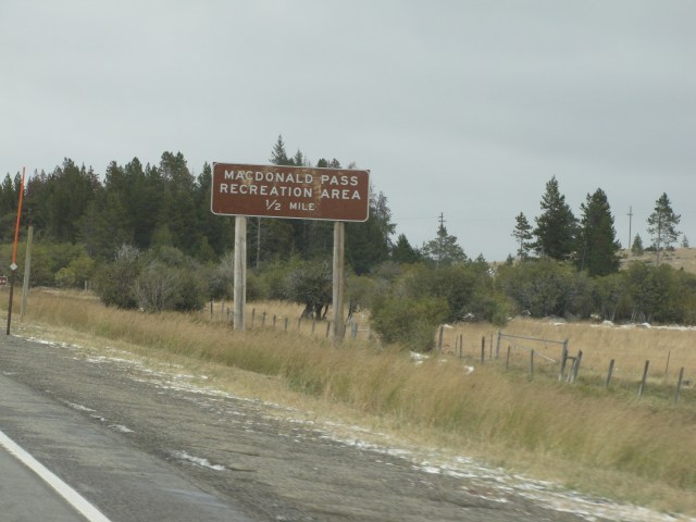 McDonald Pass Recreation area on the way to Helena