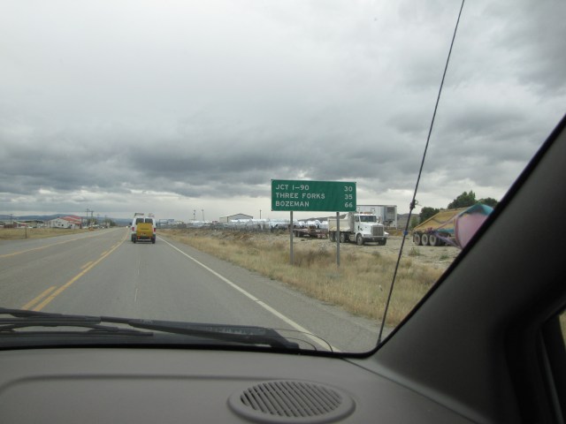 Bozeman - 66 miles! 4:47 p.m. Hwy 287