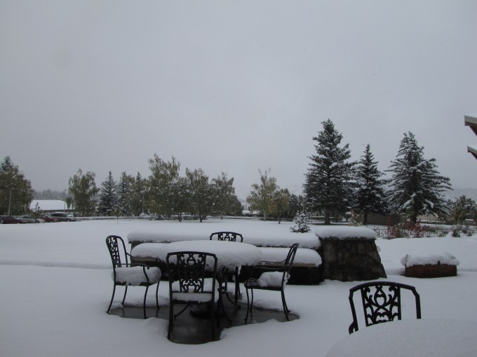Outside the dining room at Aspen Pointe