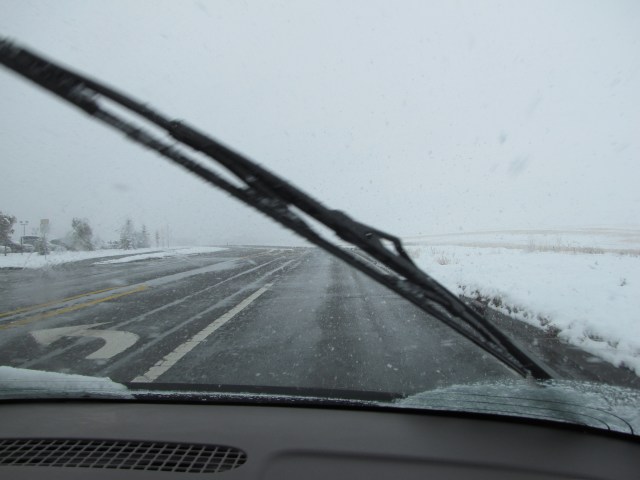 Leaving Aspen Pointe for downtown Bozeman to buy new windshield wipers