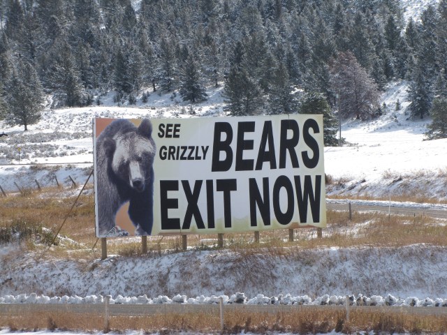 East on I-90 towards Livingston