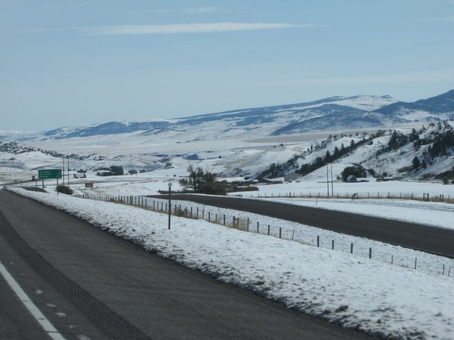 East on I-90 towards Livingston - Livingston 7 miles away