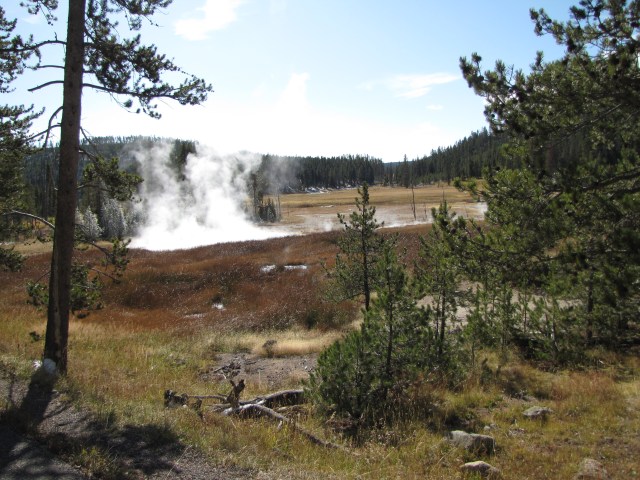 Hot springs near Nymph Lake