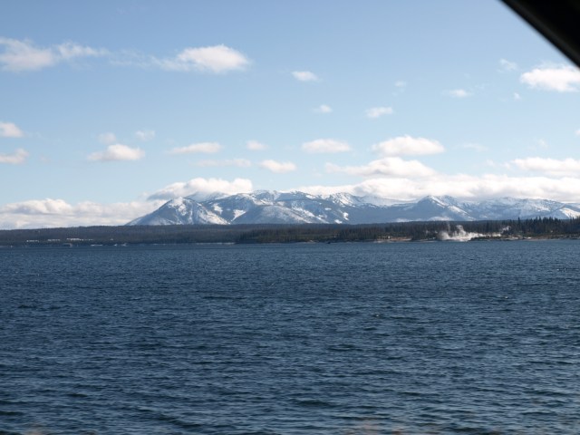 Yellowstone Lake and steam vents