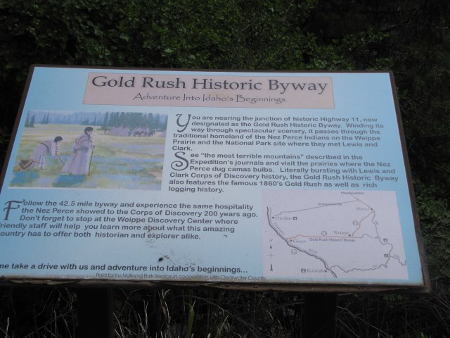 Highway 12 historical marker
